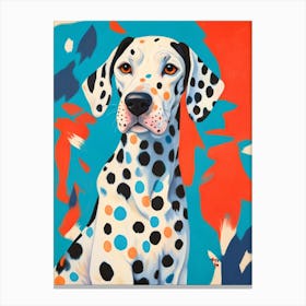 Dalmatian with matisse style Canvas Print