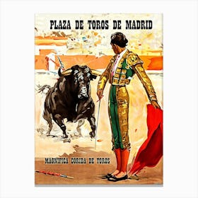 Spain, Bullfighter at Plaza De Toros De Madrid Canvas Print