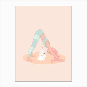 Downward Dog Yoga Pose Canvas Print