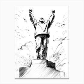 Man in Victory Canvas Print