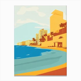 Fort Lauderdale Beach Florida Midcentury Canvas Print