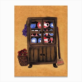 Vintage Rustic Cupboard Canvas Print