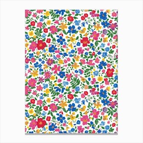 Aster Amaze London Fabrics Floral Pattern 5 Canvas Print