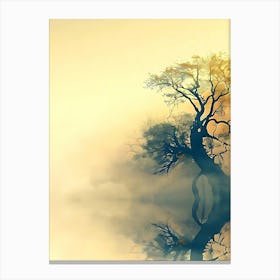 Tree In The Mist Canvas Print