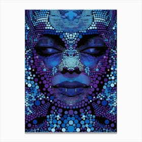 Blue Dots 3 Canvas Print