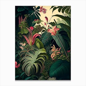Hidden Paradise 5 Botanicals Canvas Print