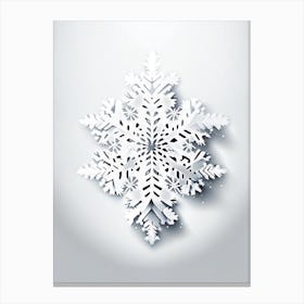 Snowfall, Snowflakes, Marker Art 1 Canvas Print