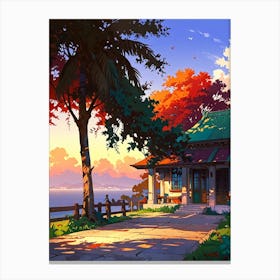 House By The Sea Canvas Print