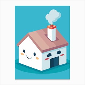 House With Chimney Canvas Print