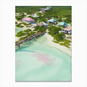 Ambergris Caye Belize Watercolour Tropical Destination Canvas Print