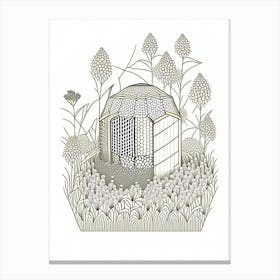 Beehive In A Garden 7 Vintage Canvas Print