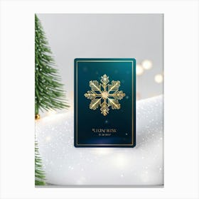 A High Definition Digital Render Of A Sleek Card Lit With Festive Light Dressed In Rich Holiday Co (6) Canvas Print