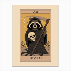 Death - Raccoons Tarot Canvas Print