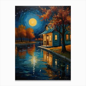 House By The Water Canvas Print