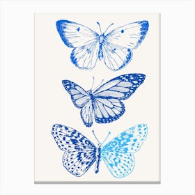 Blue Butterflies 1 Canvas Print