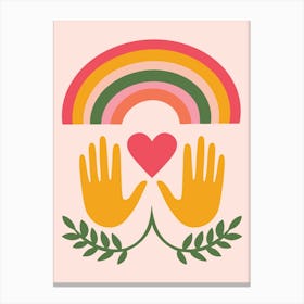 Rainbow Hands Canvas Print