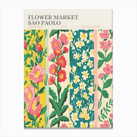 Flower Market Sao Paolo Canvas Print