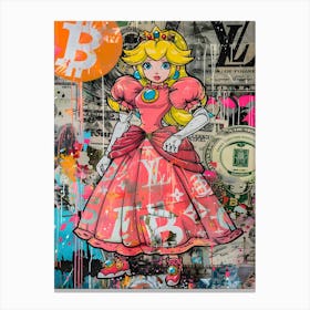 Pop art Princess Peach Fashion Canvas Print