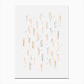 Abstract Peach Lines Canvas Print