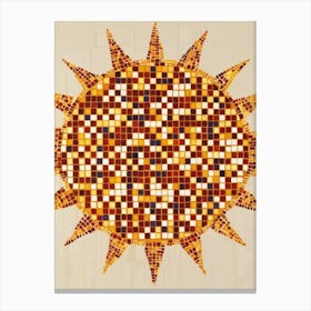 Mosaic Sun 2 Canvas Print