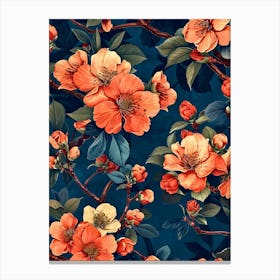 Wallpaper Inspired By William Morris Canvas Print