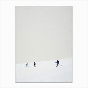 Bansko, Bulgaria Minimal Skiing Poster Canvas Print