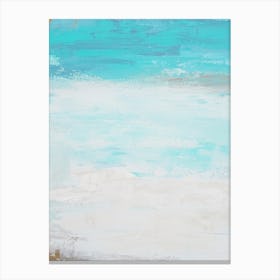 Teal Sea Abstract Painting 2 Canvas Print