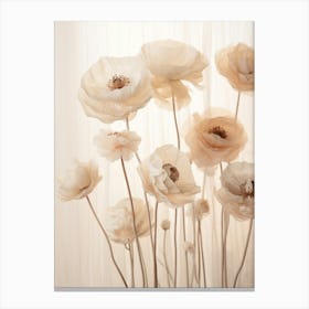 Boho Dried Flowers Ranunculus 2 Canvas Print