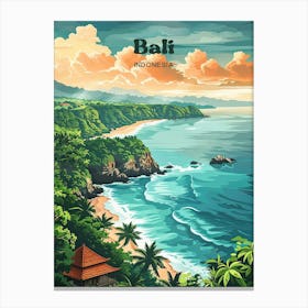 Bali Indonesia Lesser Sunda Islands Digital Travel Art Canvas Print