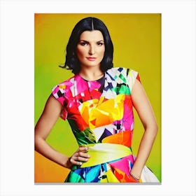 Laura Pausini 2 Colourful Pop Art Canvas Print