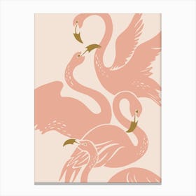 Flamingo Flourish Canvas Print