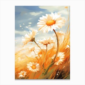 Daisy Wildflower, Blowing In The Wind, South Western Style (3) Canvas Print