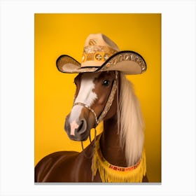 Horse In a Hat Canvas Print