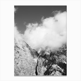 Hiking Through Mountains And Clouds Canvas Print
