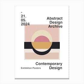 Abstract Design Archive Poster 15 Canvas Print