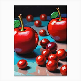 Apples And Cherries Canvas Print