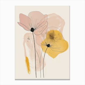 Edinburgh Flower Market Boho Minimalist Style Canvas Print