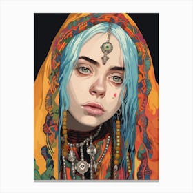 Billie Eilish Saint Portrait 8 Canvas Print