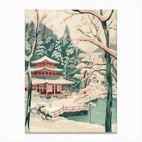 Nikko Japan 8 Retro Illustration Canvas Print