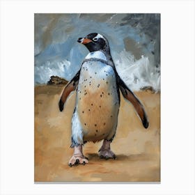 Adlie Penguin Kangaroo Island Penneshaw Oil Painting 1 Canvas Print