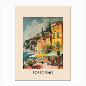 Portofino Italy 6 Vintage Travel Poster Canvas Print