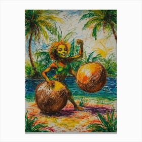 Hawaiian Dancer Canvas Print