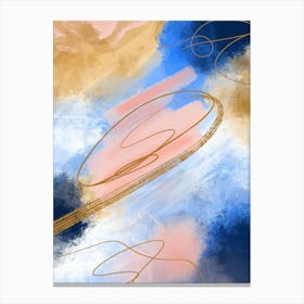 Blush Blue Contemporary Art Canvas Print