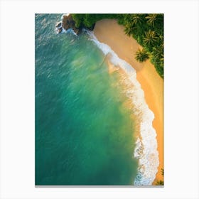 Aerial View Of A Tropical Beach 23 Canvas Print