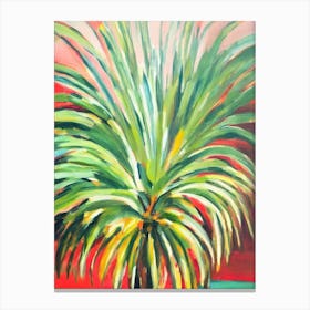 Ponytail Palm 2 Impressionist Painting Plant Canvas Print