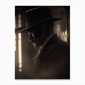 Man In Hat Canvas Print