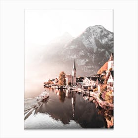 Sunrise at Hallstatt Village Canvas Print