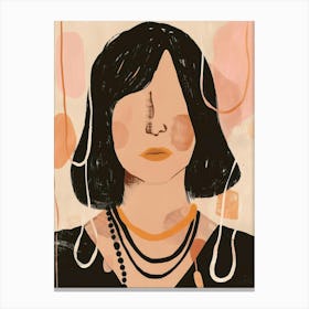 Woman With Necklace Canvas Print