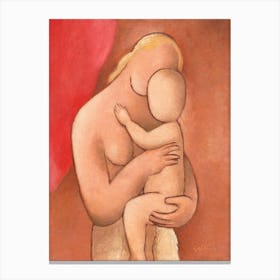 Mother With Child (1934), Mikuláš Galanda Canvas Print