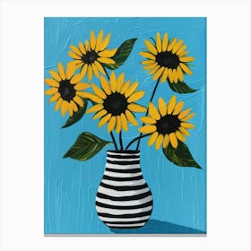 Sunflowers In A Vase 36 Canvas Print